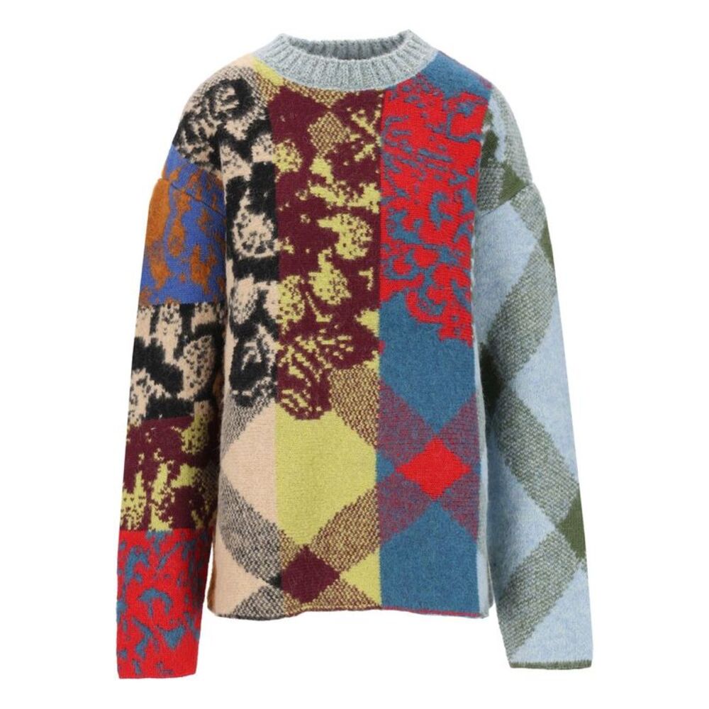 Dries Van Noten Men Patchwork Wool Sweater
